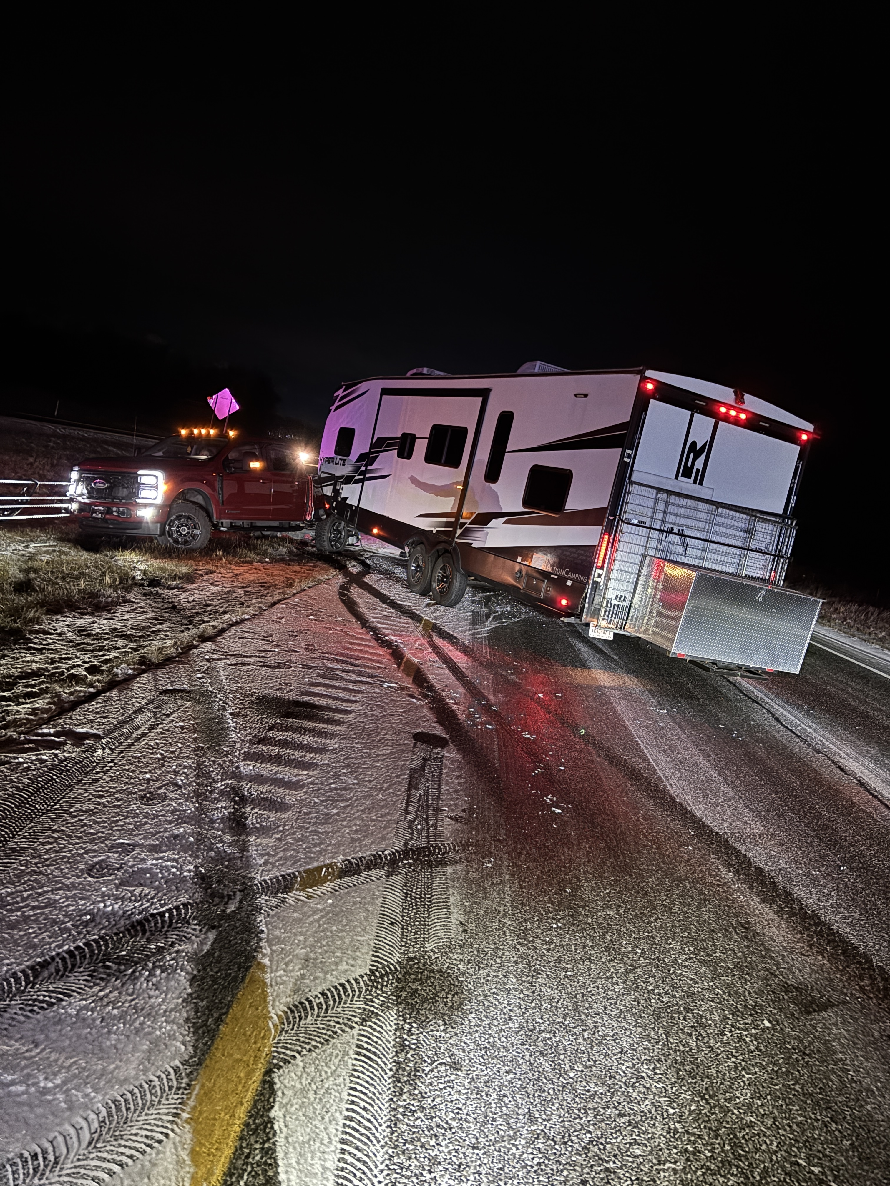 Icy Patch Sends Driver Skidding, Briefly Shuts Down I-69