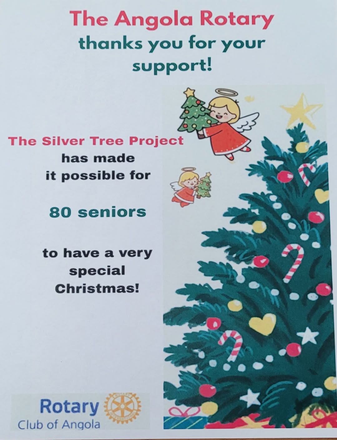 Angola Rotary's Silver Tree Project Brightens Christmas for Local Seniors