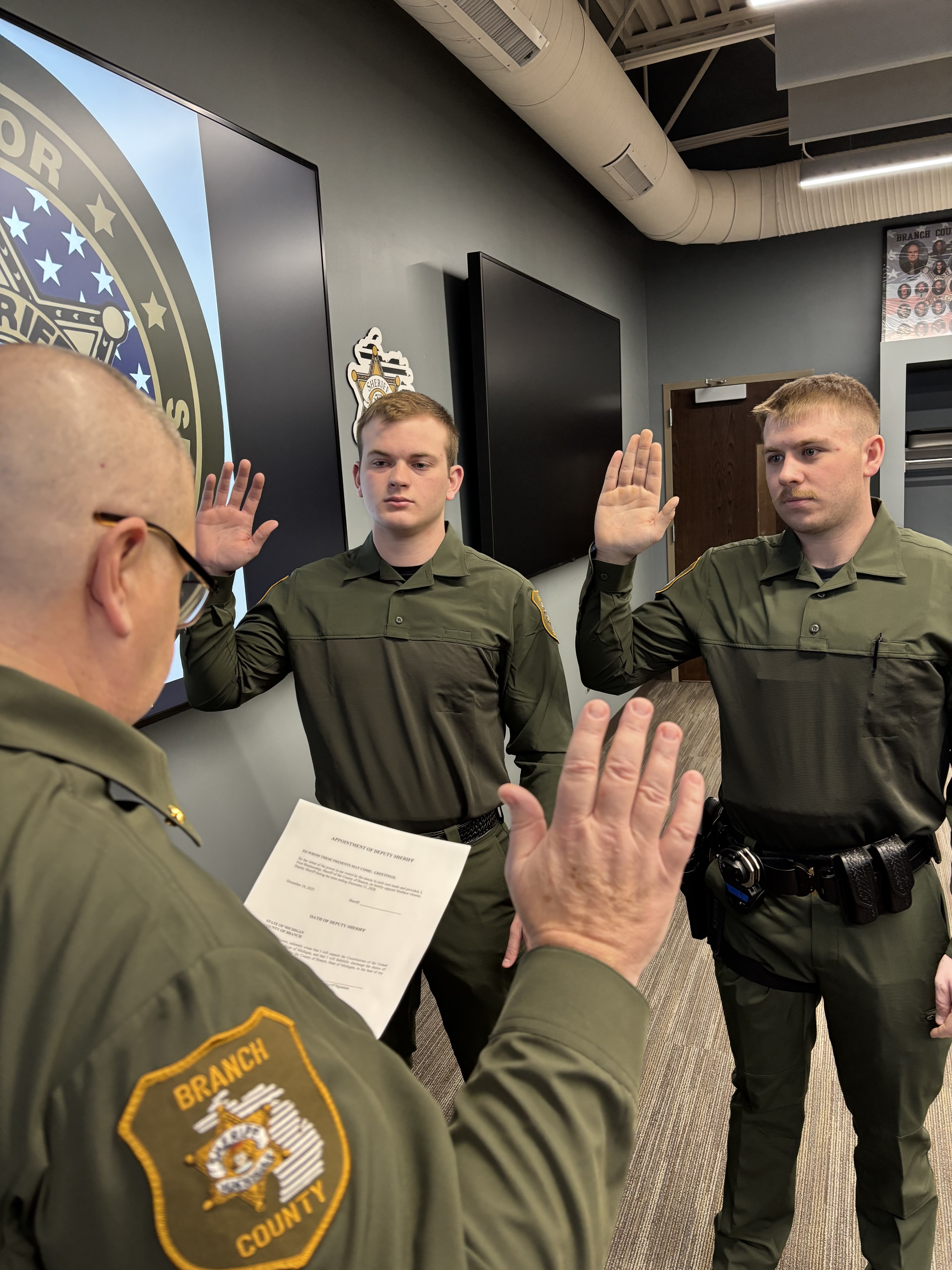 Branch County Sheriff's Office Welcomes Two New Deputies
