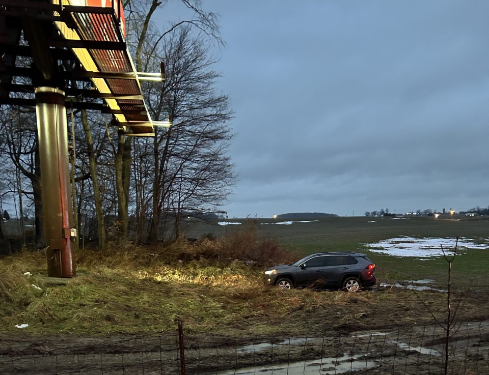 SUV Plows Through Fence, Lands in Field After I-69 Crash