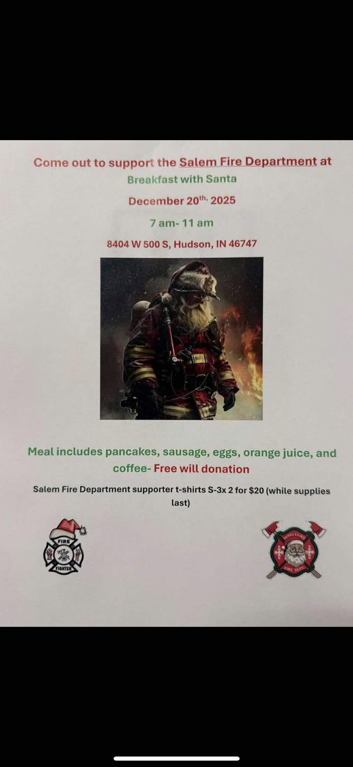 Salem Fire Department Hosts Breakfast With Santa This Weekend