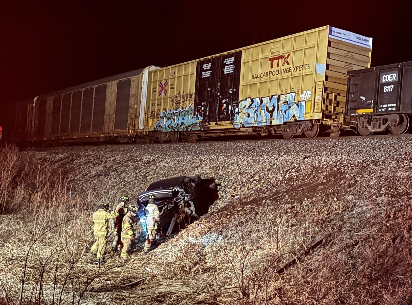 Vehicle Stuck on Railroad Tracks Destroyed by Train in DeKalb County