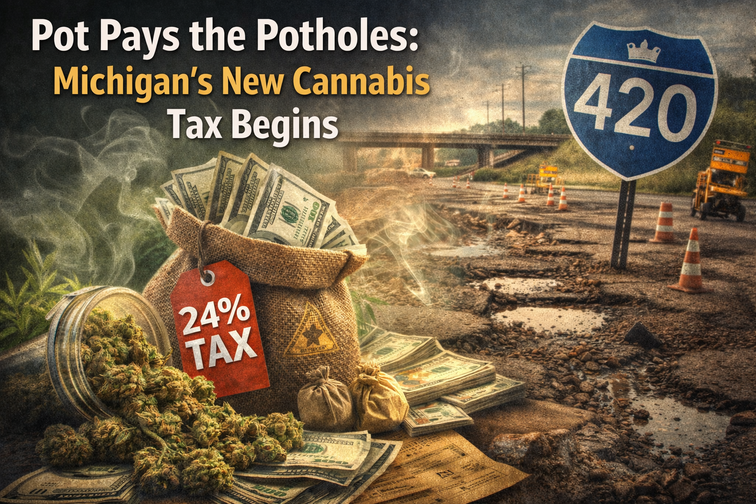 Pot Pays for Fixing Potholes: Michigan’s New Cannabis Tax Begins
