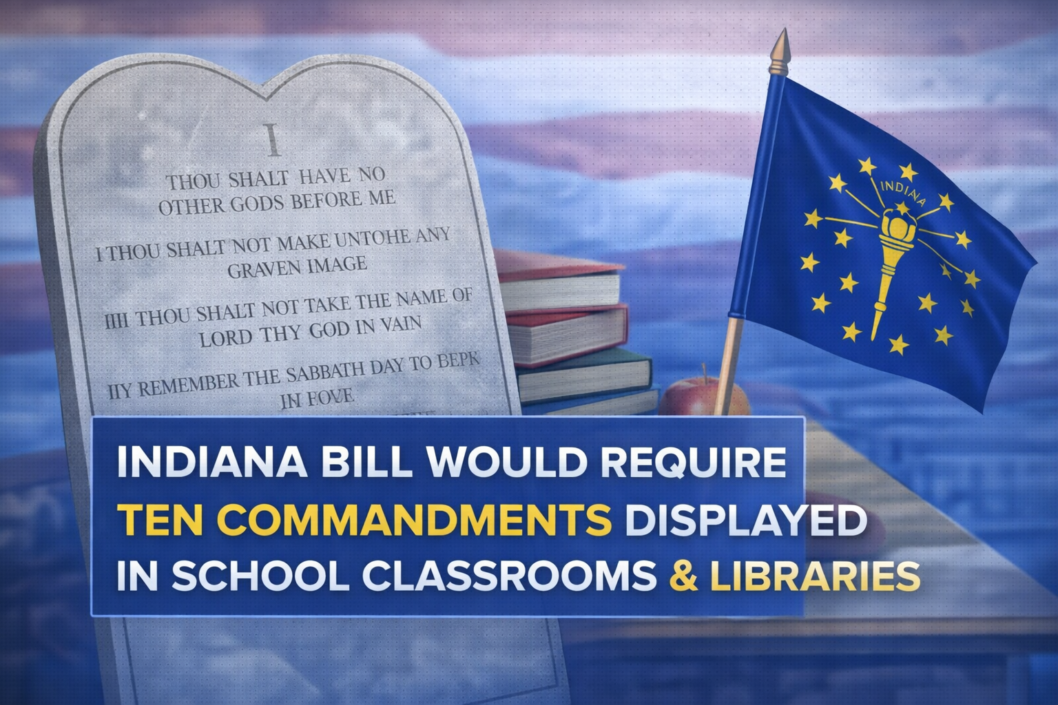 Indiana Bill Would Require Ten Commandments Displayed in School Classrooms