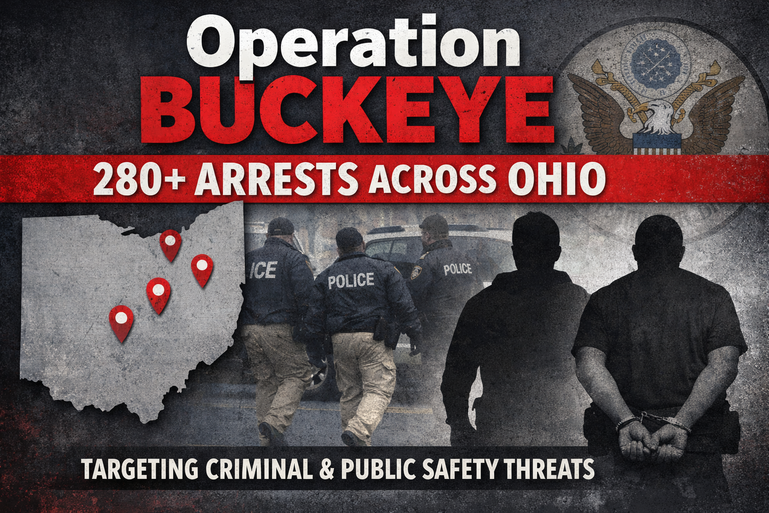 Operation Buckeye: Federal Immigration Sweep Leads to 280+ Arrests Across Ohio