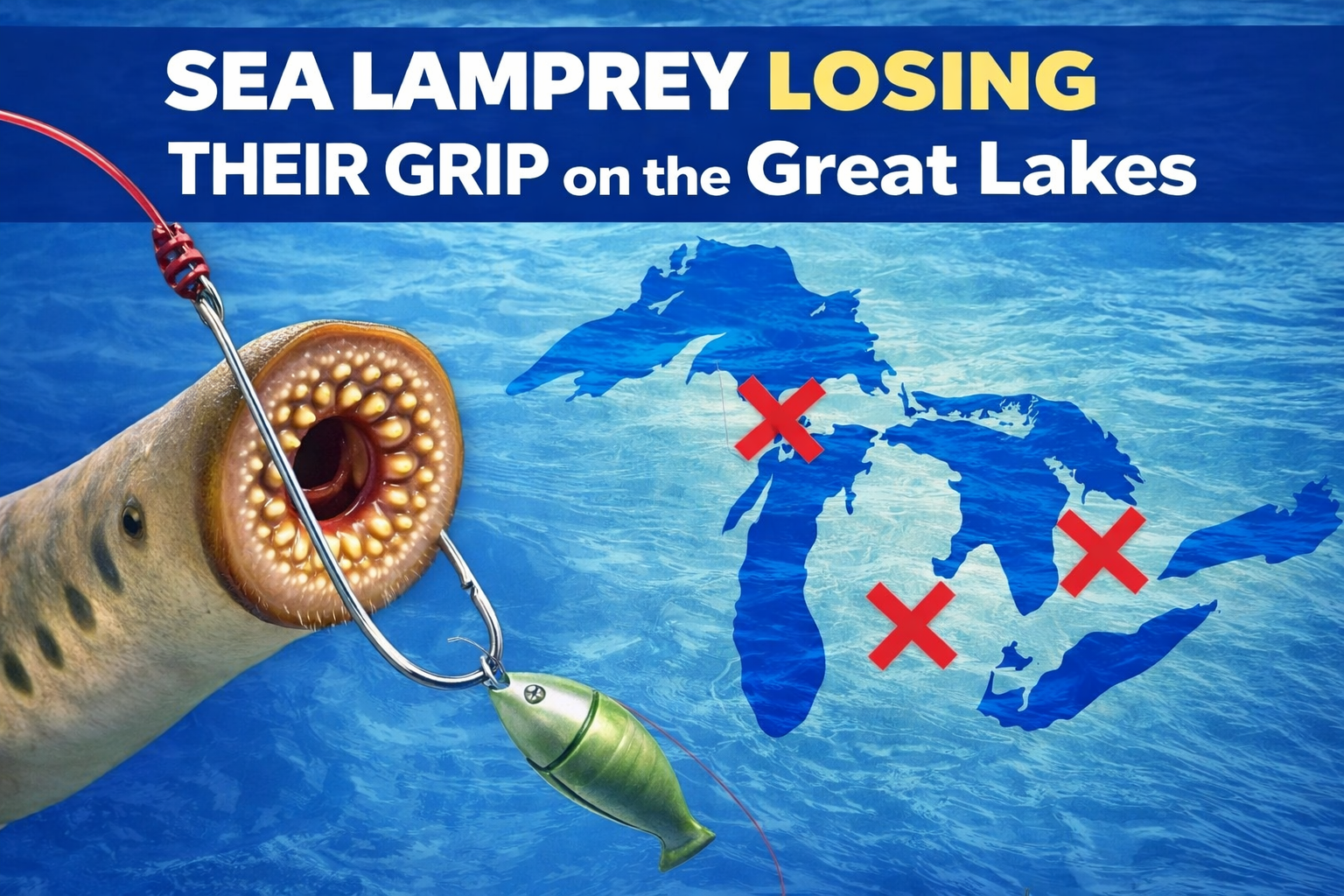 Sea Lamprey Losing Their Grip on the Great Lakes