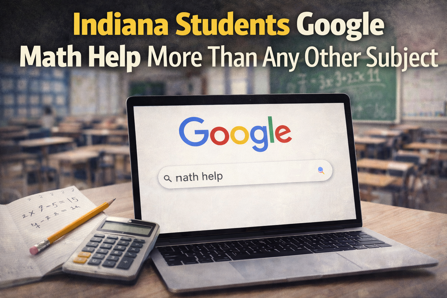 Indiana Students Google Math Help More Than Any Other Subject