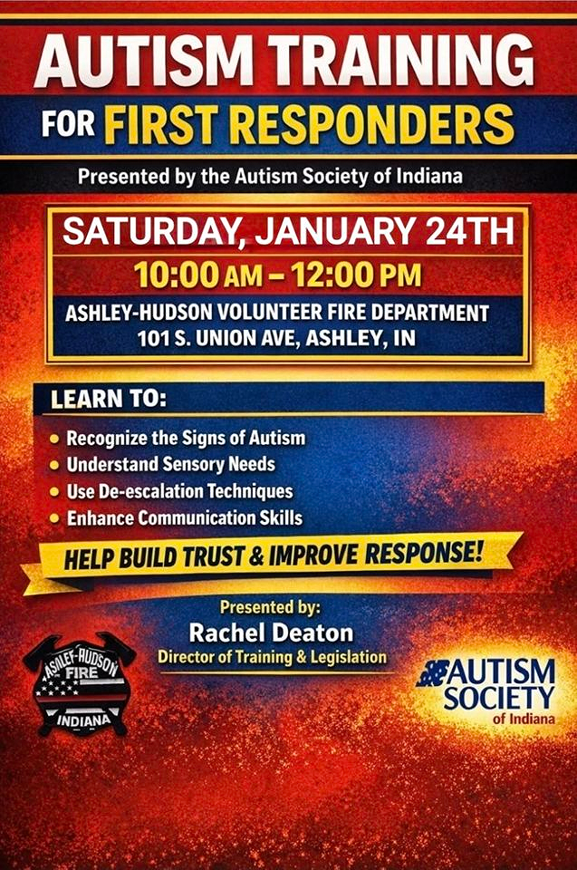 Autism Training For First Responders Scheduled In Ashley This Weekend