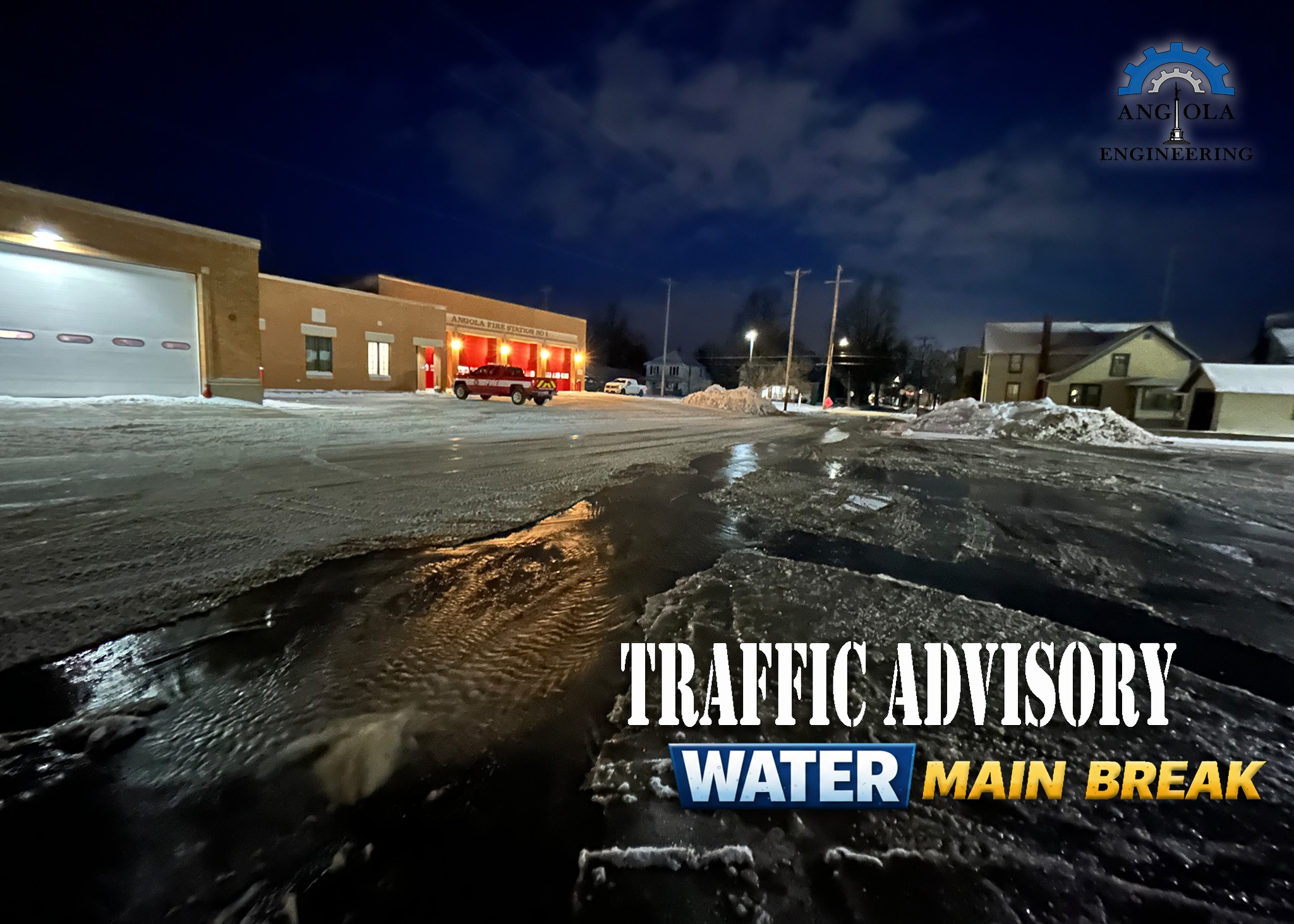 Water Main Break Prompts Traffic Advisory on Elizabeth Street