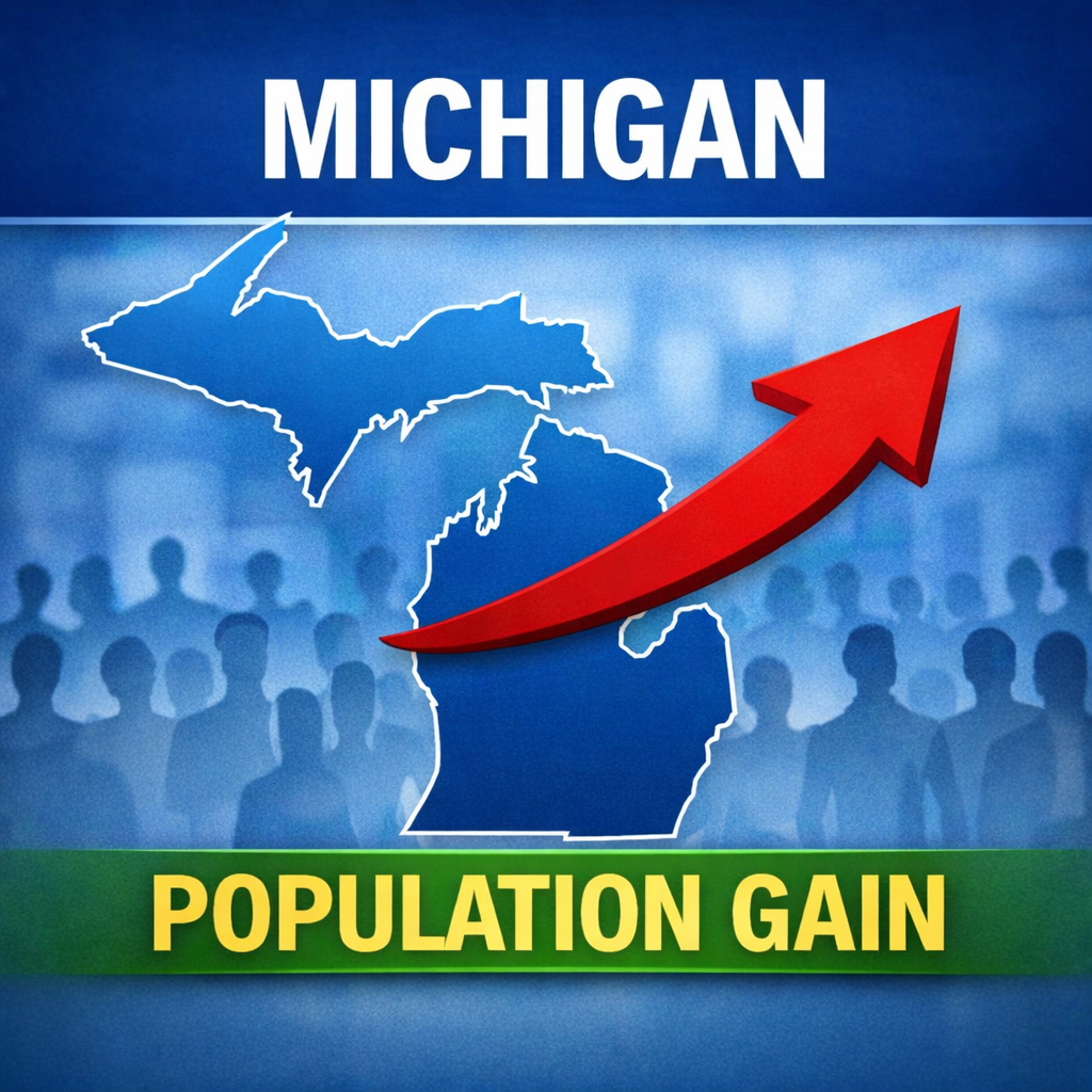 Michigan Sees Population Gain From Other States for First Time in Decades
