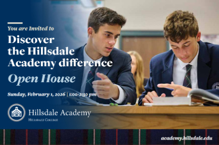 Hillsdale Academy to Host Open House Sunday for Prospective Families