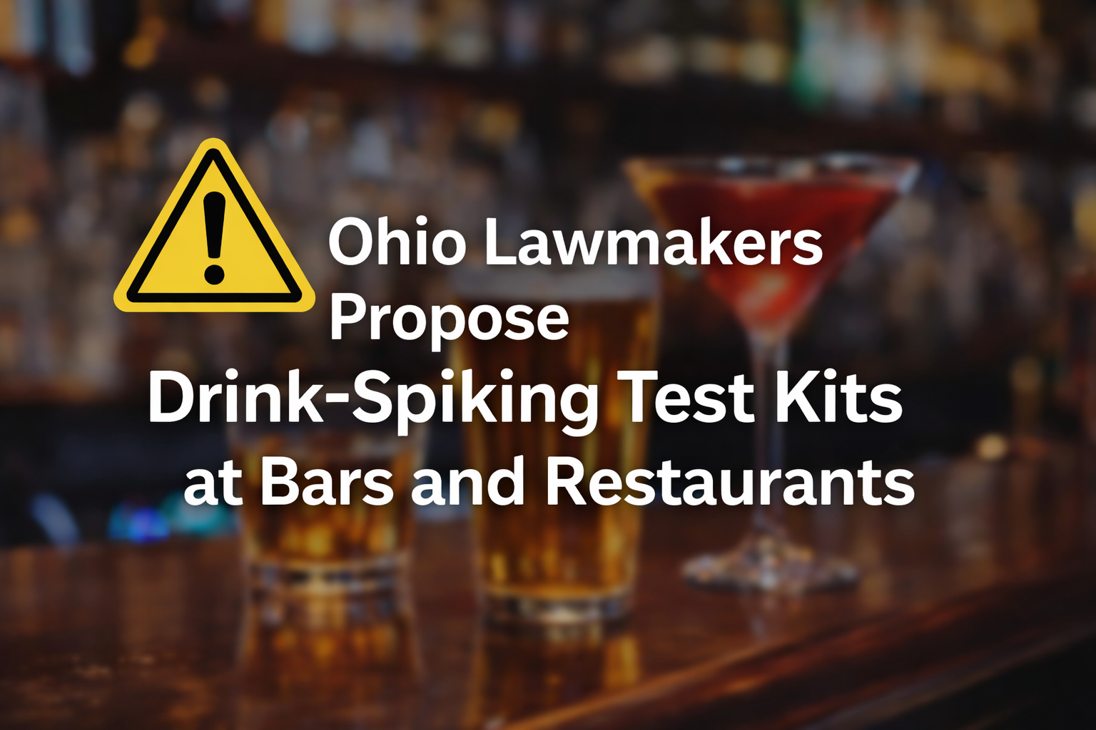 Ohio Lawmakers Propose Drink-Spiking Test Kits at Bars and Restaurants
