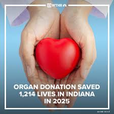 Indiana Organ Donors Saved More Than 1,200 Lives in 2025