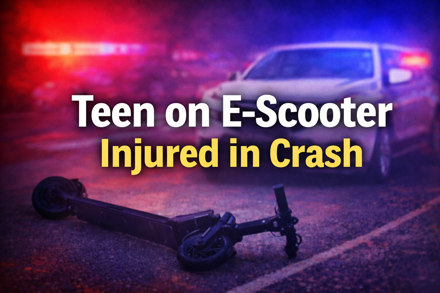 Teen on E-Scooter Injured After Crashing Into Vehicle in Coldwater