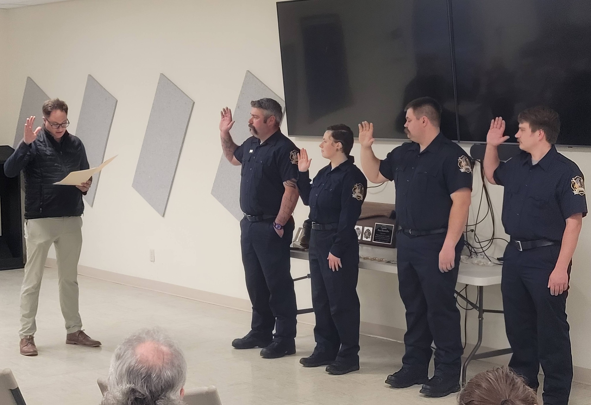 Angola Fire Department Swears In New Firefighters, Honors Promotions and Retirement