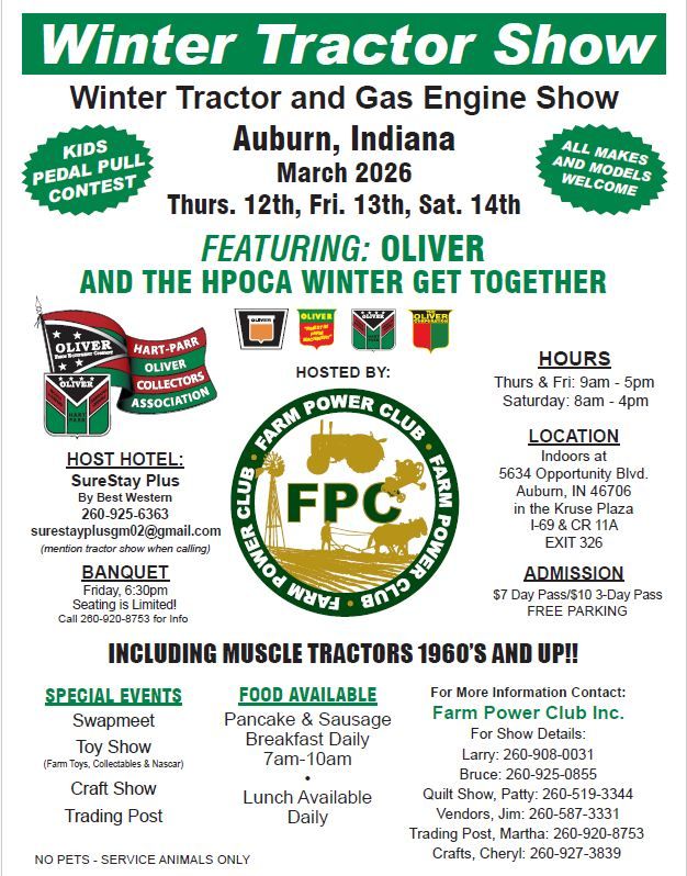 Winter Tractor and Gas Engine Show Returns to Auburn in March