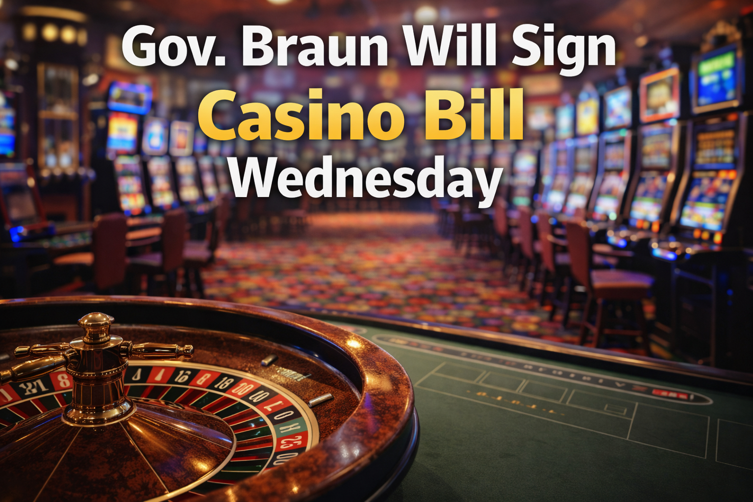 Braun to Sign Casino Referendum Bill Wednesday