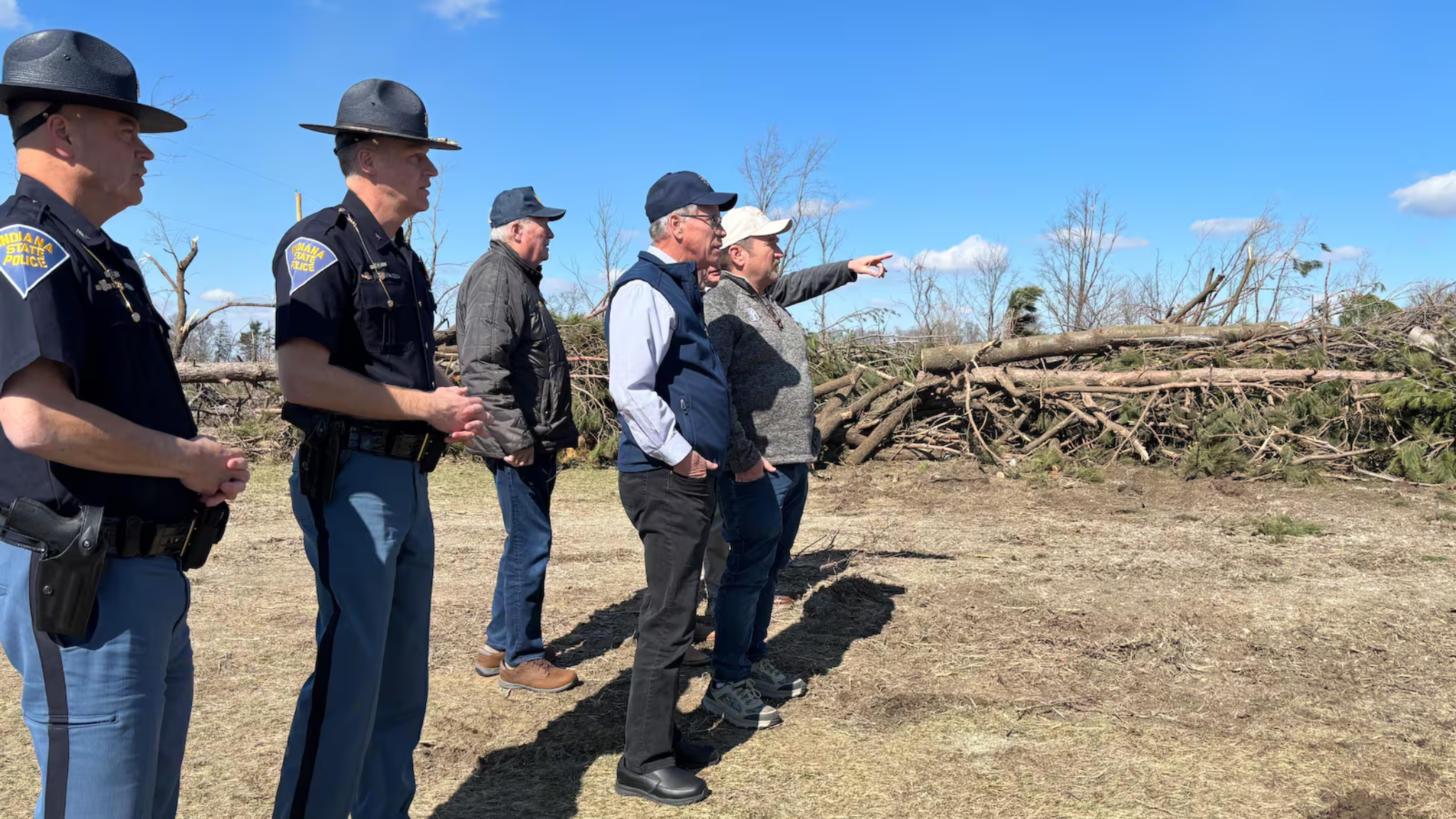 Indiana Officials Survey Tornado Damage