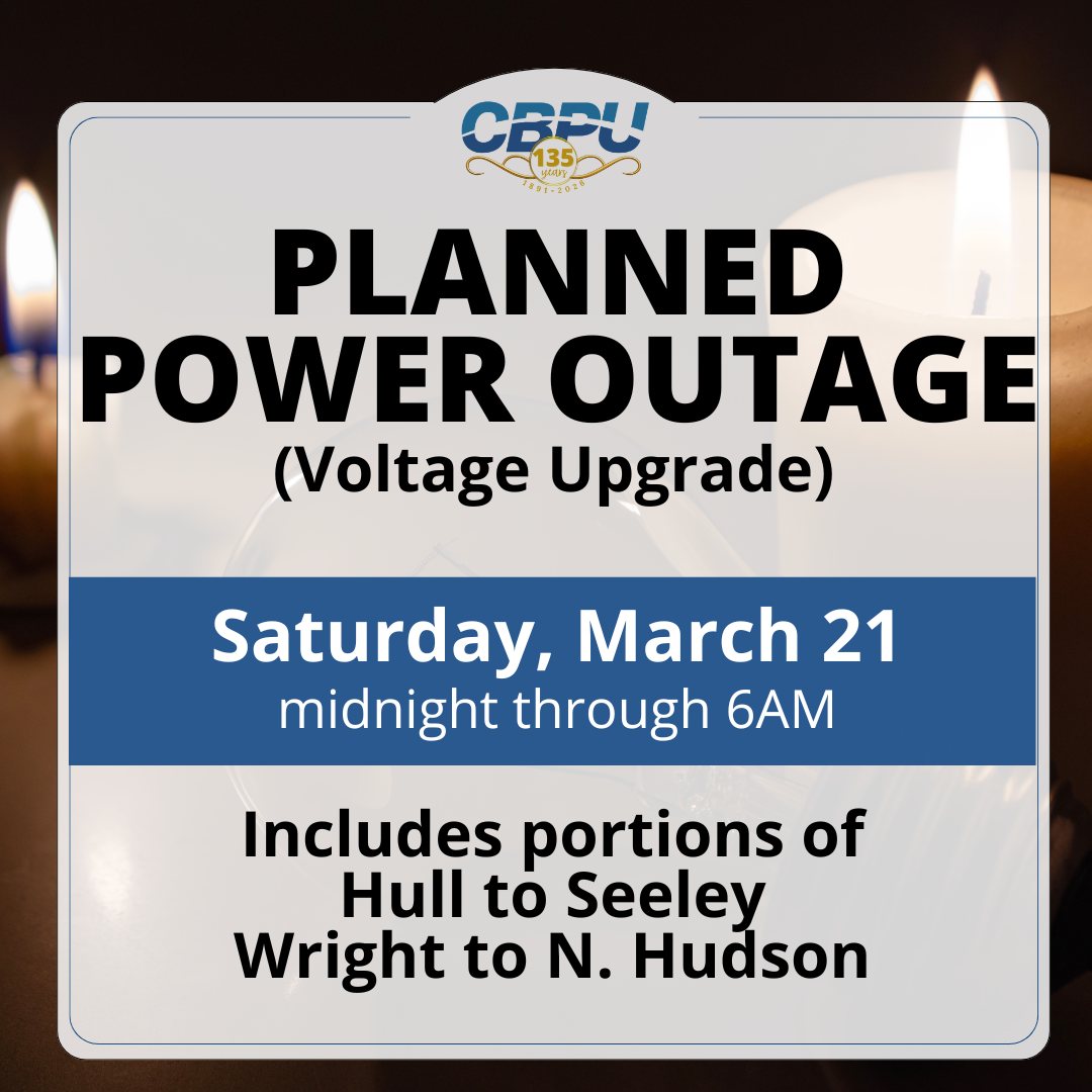 Coldwater - Planned Power Outage Scheduled This Weekend