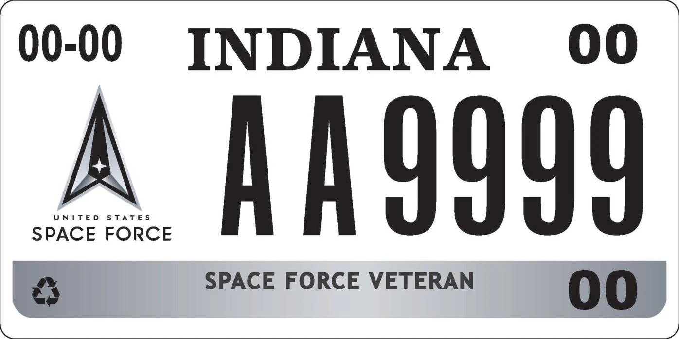Indiana Launches New Space Force Veteran License Plate