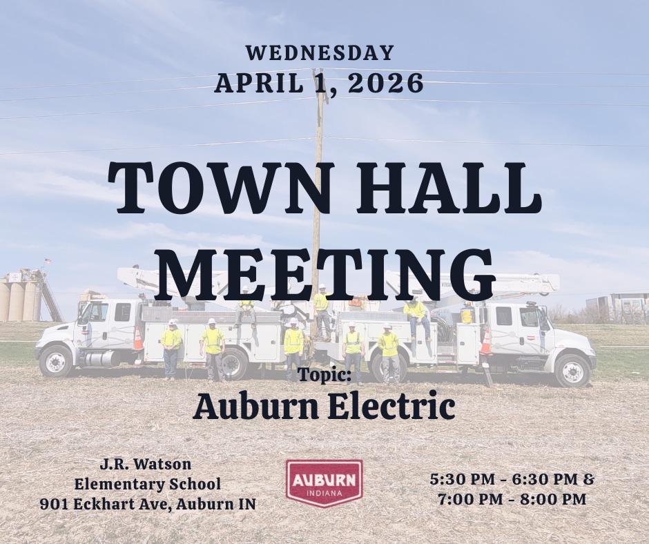 Auburn To Host Town Hall On Electric Utility, Rates And IURC