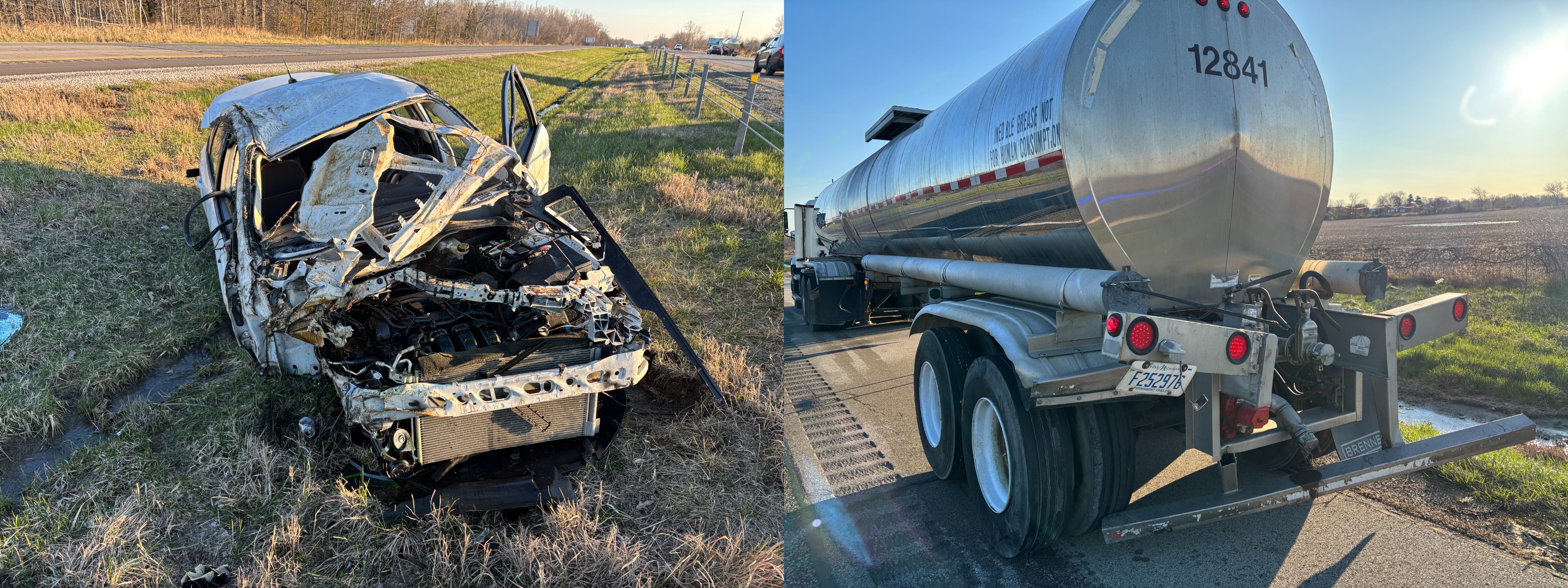 Driver Hurt After Car Rear-Ends Tanker, Rolls On I-69 In DeKalb County