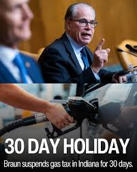 Braun Declares 30-Day Indiana Gas Tax Holiday As Prices Surge