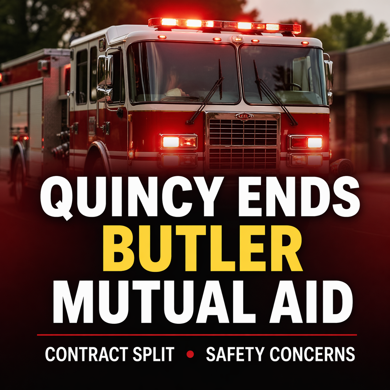 Quincy Fire Association Ends Butler Mutual Aid, Cites Safety Concerns And Contract Dispute