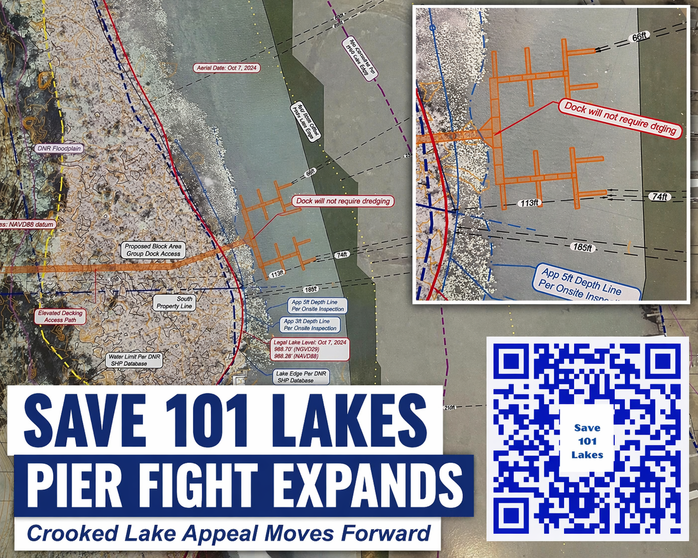 SAVE 101 Lakes Says Crooked Lake Group Pier Fight Expands With New Appeals