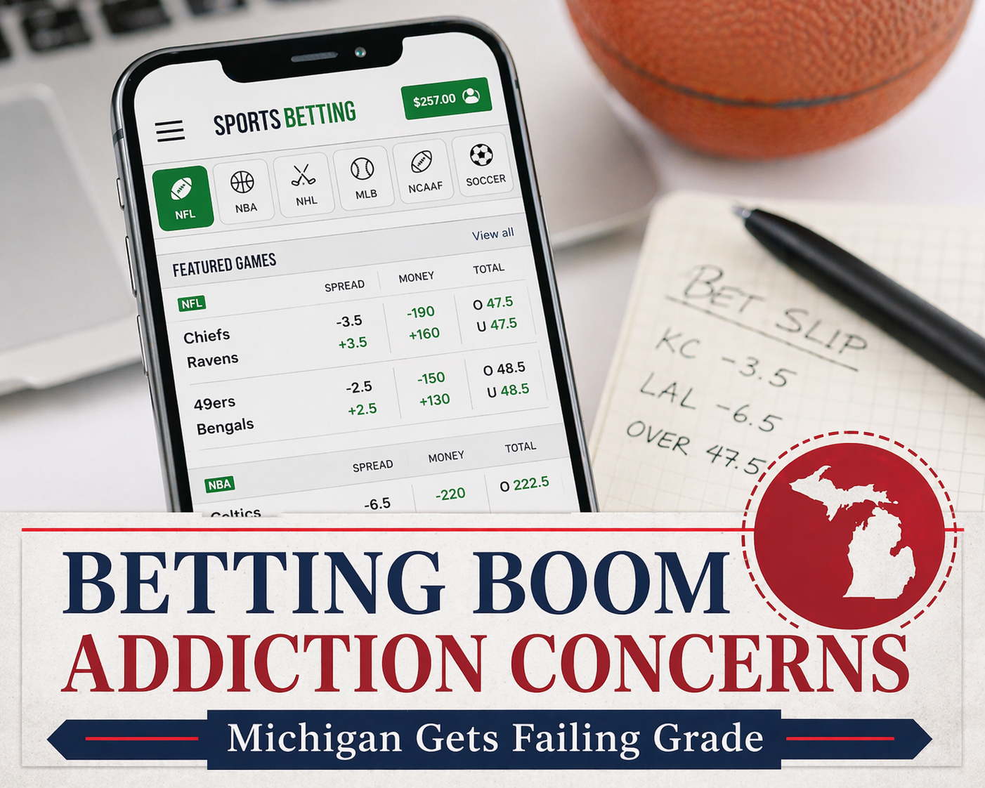 Michigan Sports Betting Revenue Grows As Addiction Concerns Mount