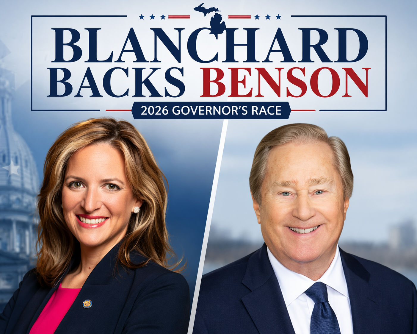 Former Michigan Governor Blanchard Endorses Benson For Governor