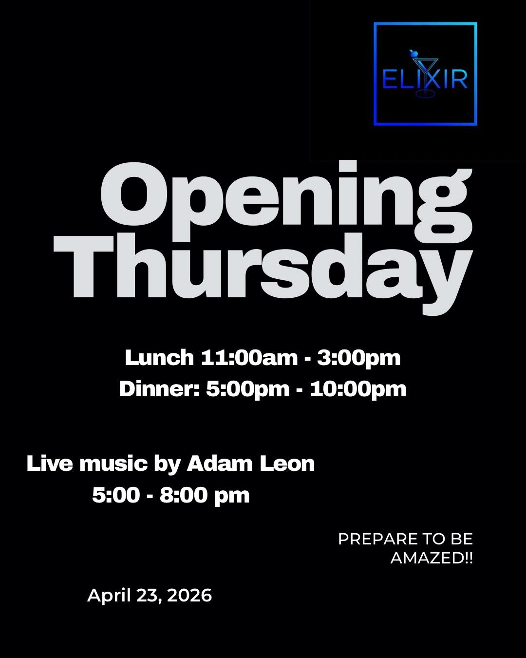 Elixir Speakeasy Opening Thursday in Angola