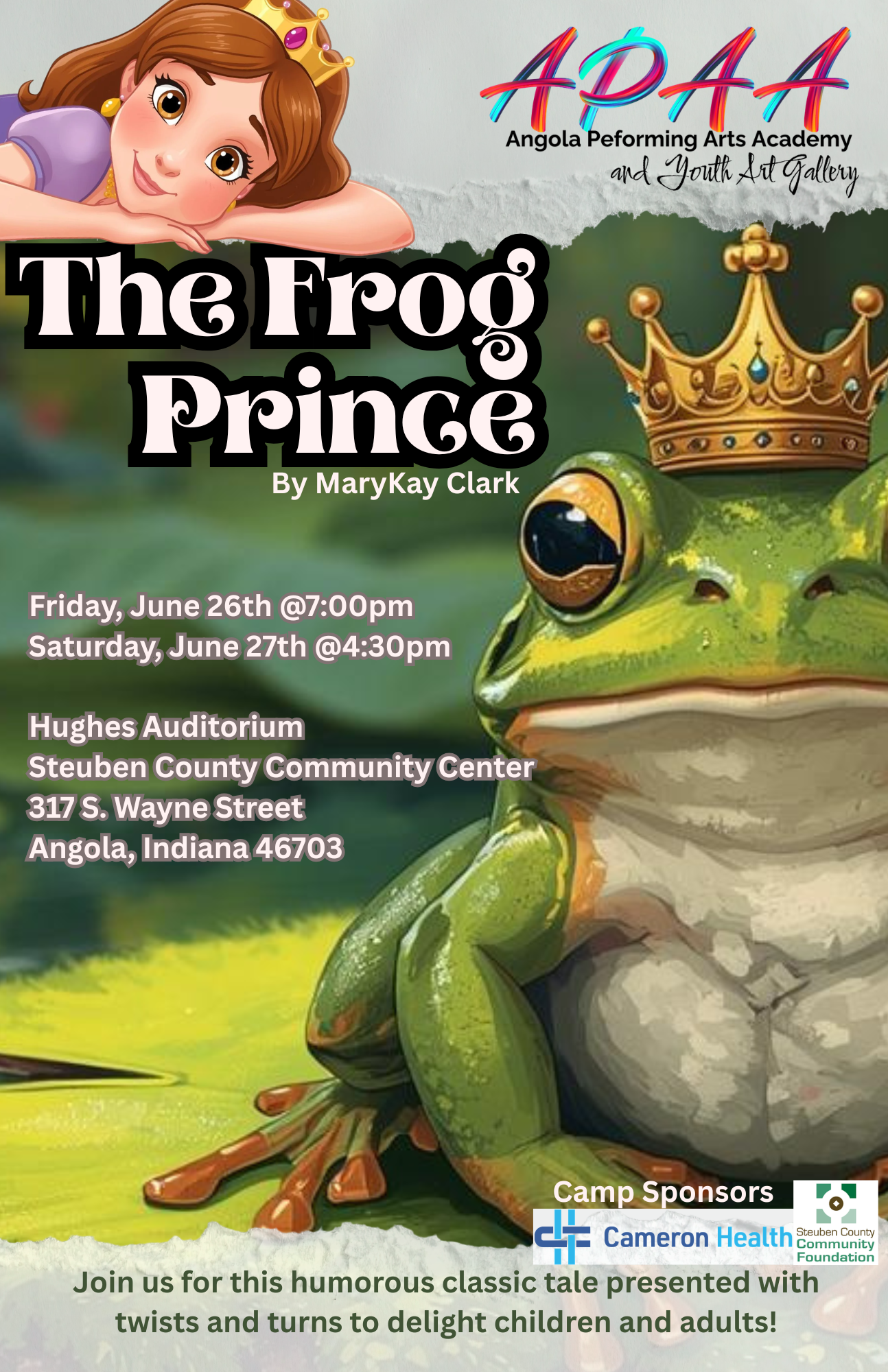 Frog Prince Performances Set for June in Angola