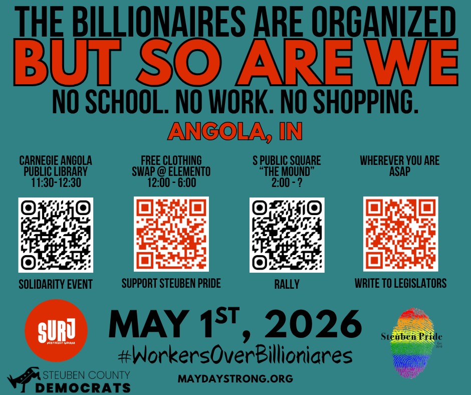 Steuben County Democrats Promote May Day Events in Angola