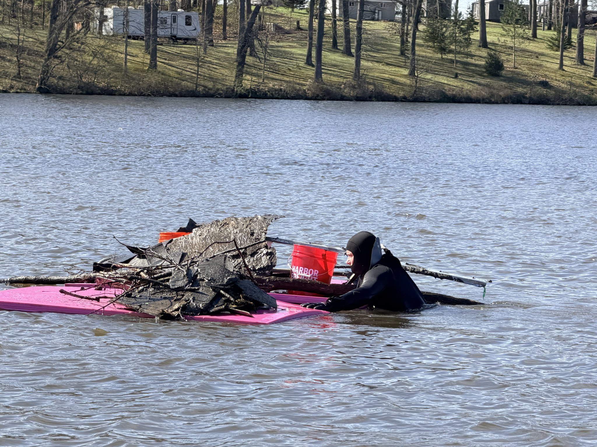 Crews Remove Tornado Debris from Union Lake