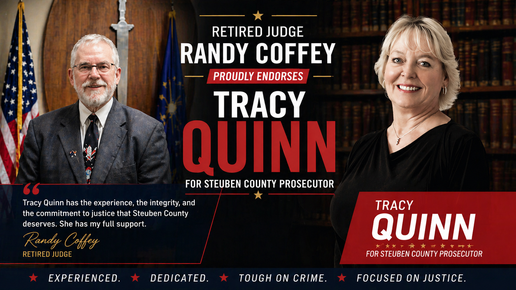 Retired Judge Randy Coffey Endorses Tracy Quinn For Prosecutor