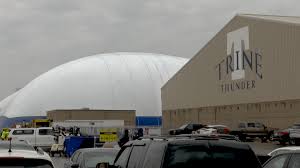 Trine University Inflates 'Thunderdome,' Opening Expected Soon
