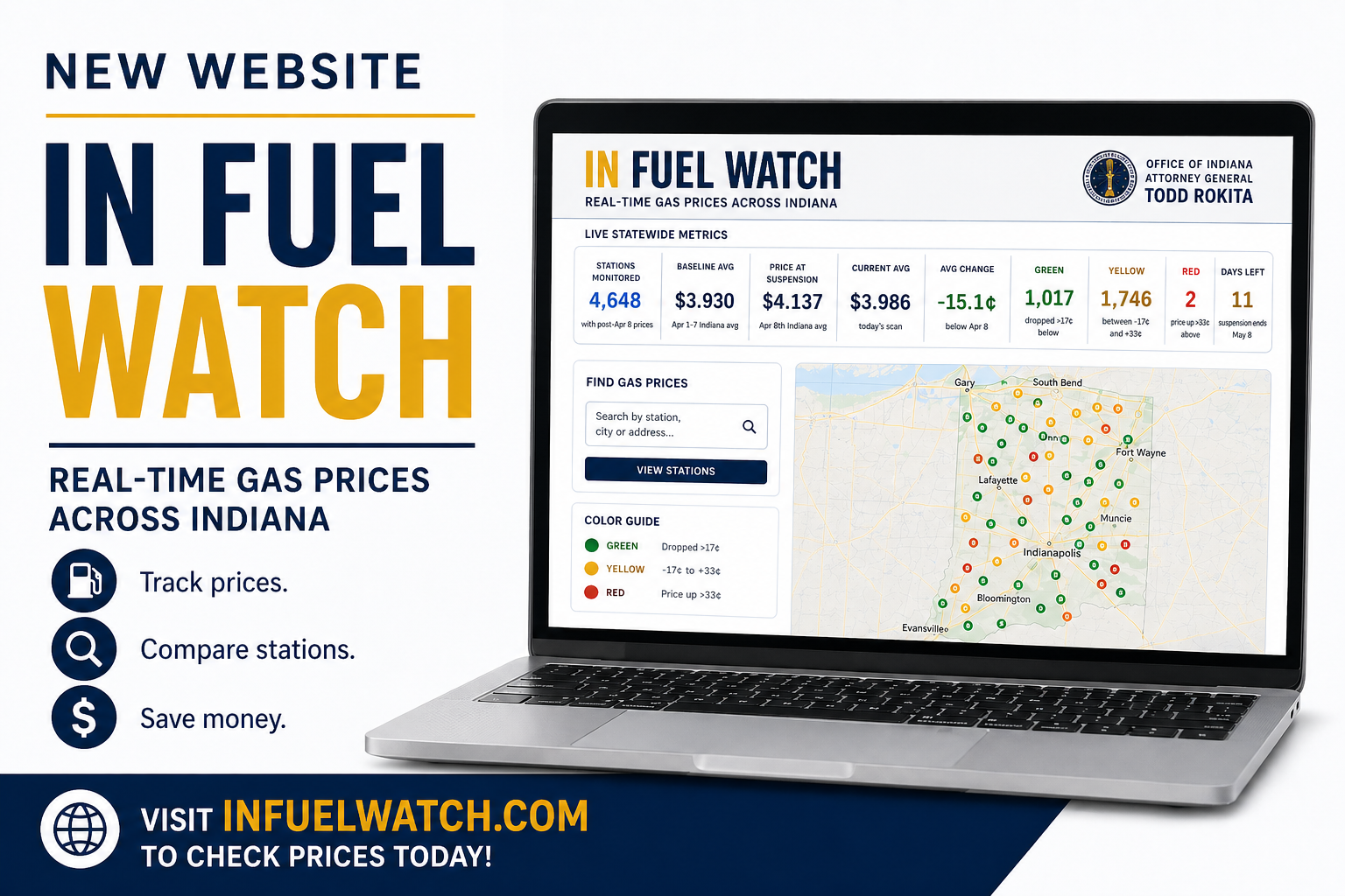 Indiana Launches Real-Time Gas Price Tracking Website