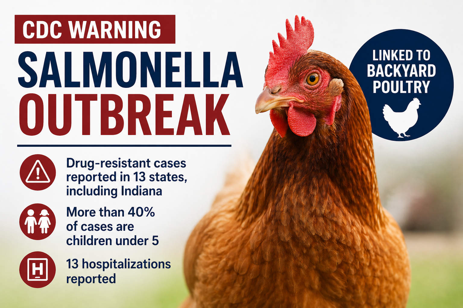CDC Warns Of Drug-Resistant Salmonella Cases Linked To Backyard Poultry