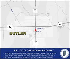 S.R. 1 To Close In Butler For Railroad Crossing Repairs