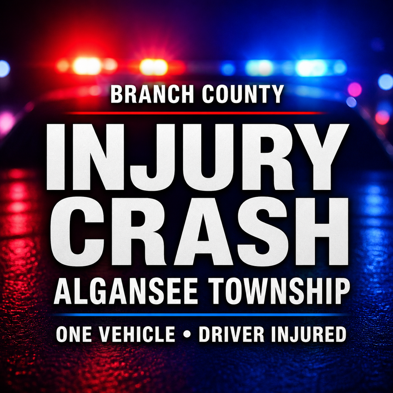 Driver Injured In Algansee Township Crash