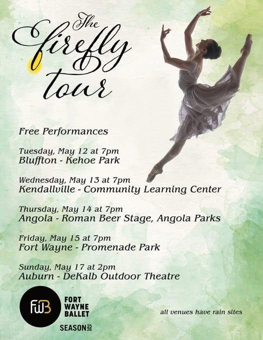 Fort Wayne Ballet Bringing Free Firefly Tour Performance To Angola Tonight