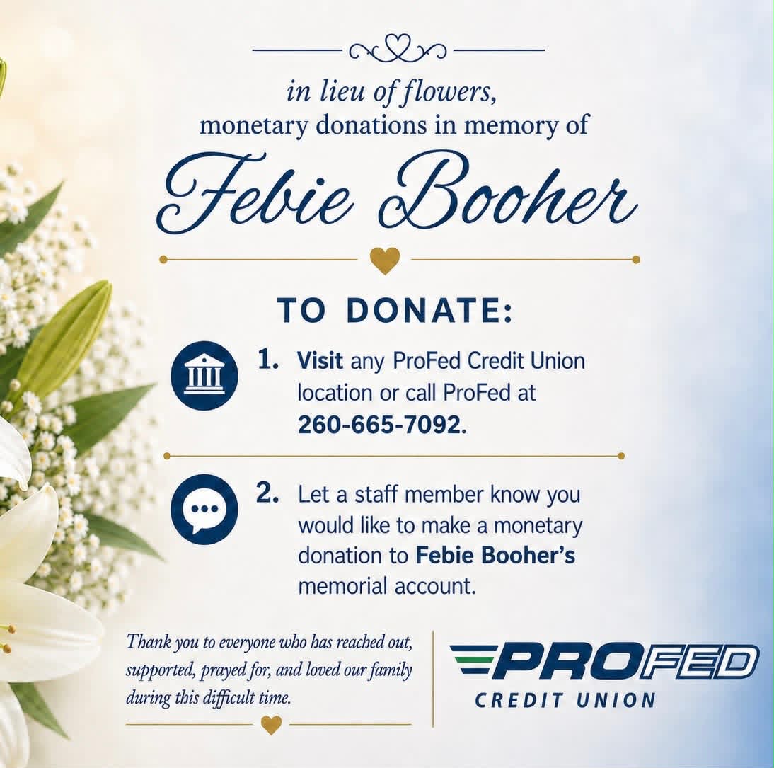 Memorial Fund Established For Febie Booher