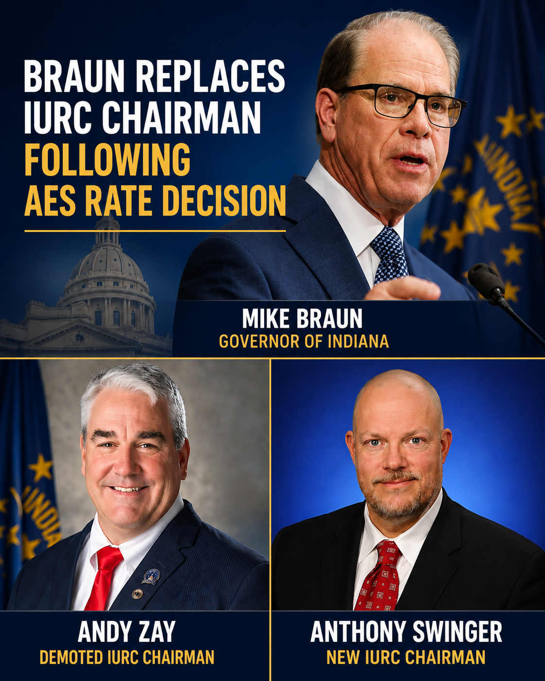 Braun Demotes IURC Chairman Following AES Rate Decision