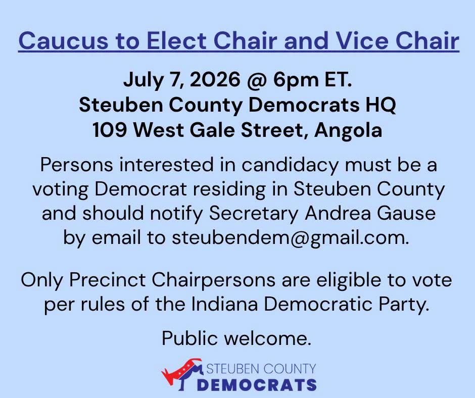 Steuben County Democrats To Choose New Leadership