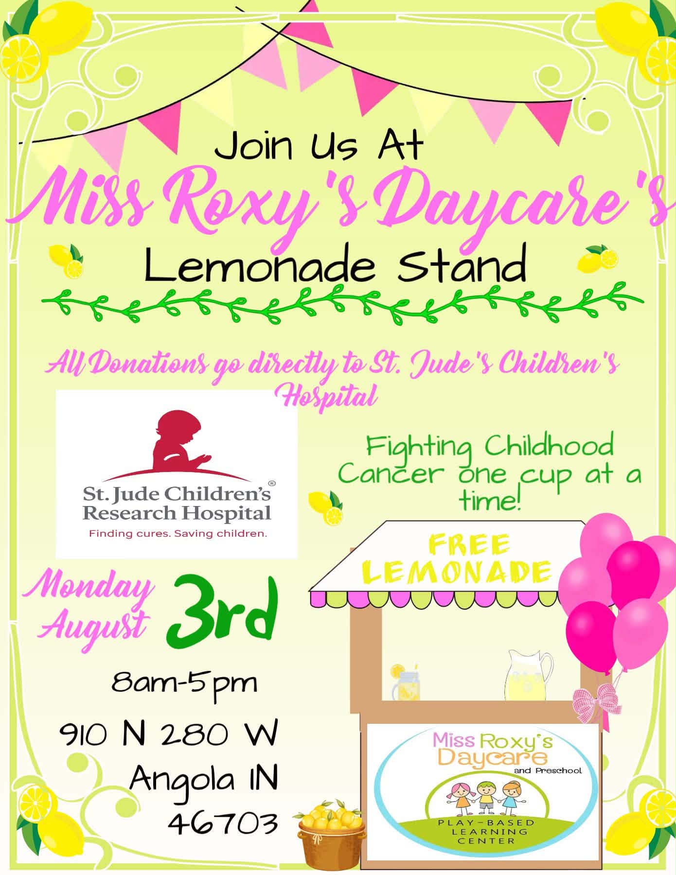 Miss Roxy’s Daycare Hosts Lemonade Stand For St. Jude